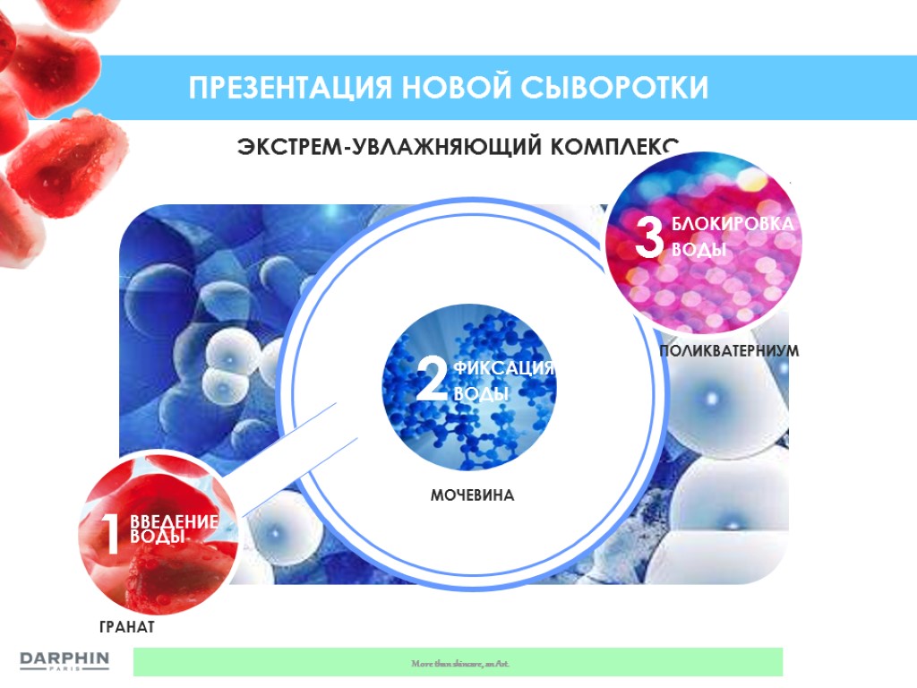 ЭКСТРЕМ-УВЛАЖНЯЮЩИЙ КОМПЛЕКС ПРЕЗЕНТАЦИЯ НОВОЙ СЫВОРОТКИ 1 2 3 ВВЕДЕНИЕ ВОДЫ ФИКСАЦИЯ ВОДЫ БЛОКИРОВКА ВОДЫ